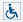 Ikona wózka inwalidzkiego.